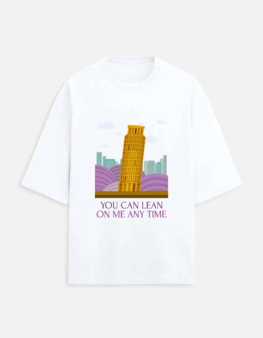 Leaning Tower Oversized Travel T-Shirt | Khojo - Travel Apparel - Khojo Store