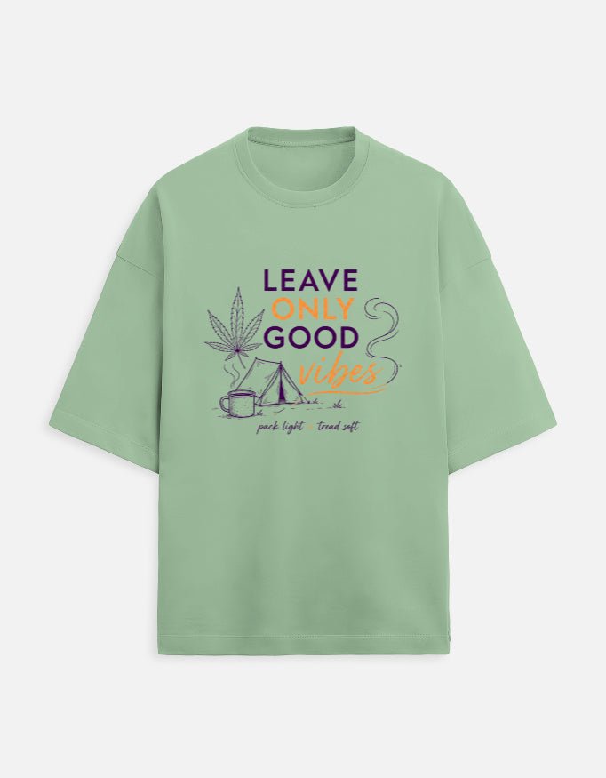 Leave Only Good Vibes Oversized Terry Tee | Khojo - Travel Apparel - Khojo Store