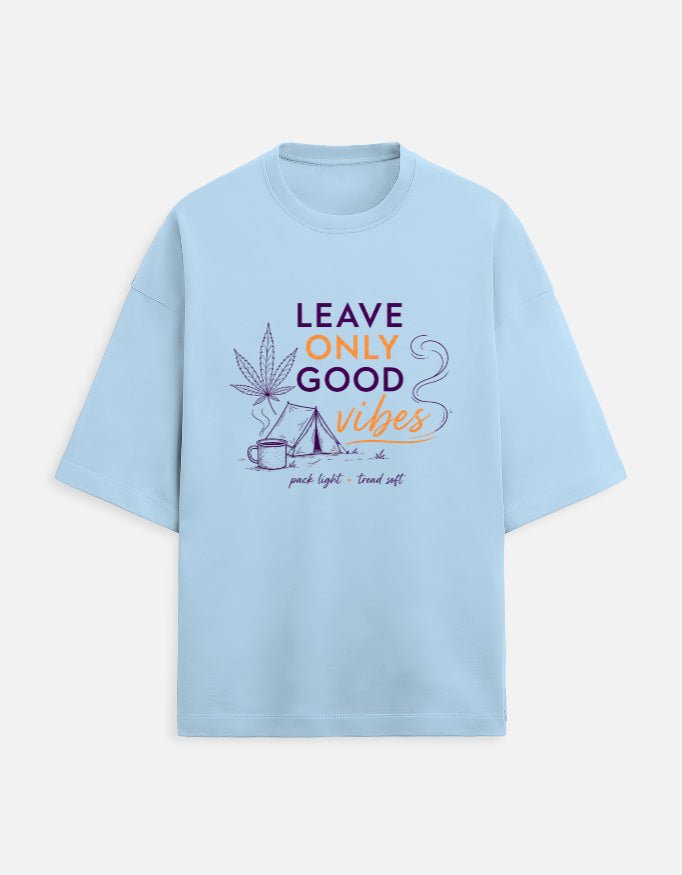 Leave Only Good Vibes Oversized Terry Tee | Khojo - Travel Apparel - Khojo Store
