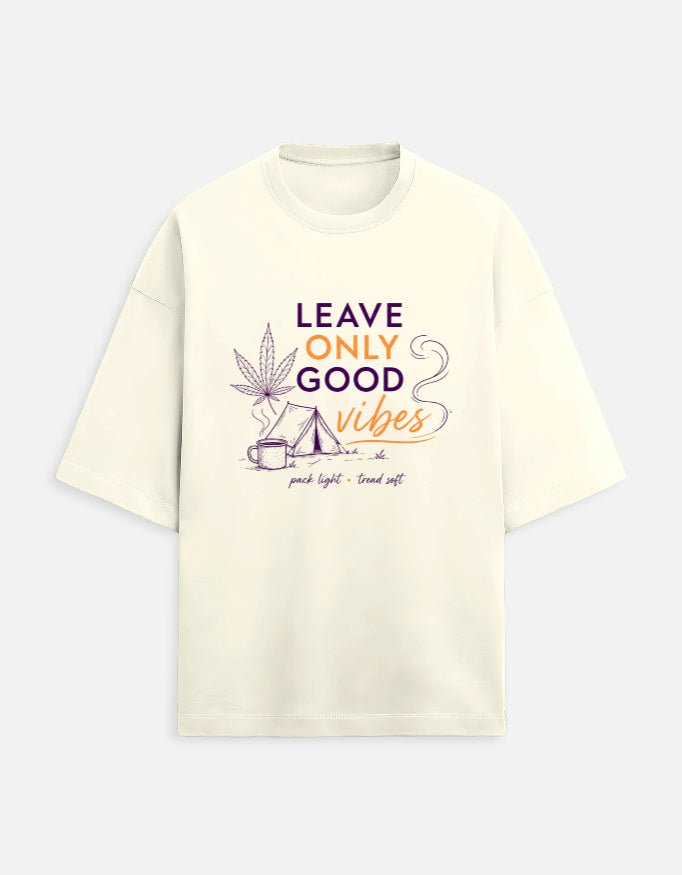 Leave Only Good Vibes Oversized Terry Tee | Khojo - Travel Apparel - Khojo Store