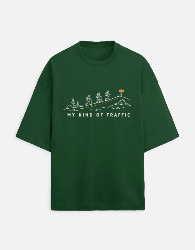 My Kind of Traffic Oversized Terry Tee – Trekking T-Shirt | Khojo - Travel Apparel - Khojo Store