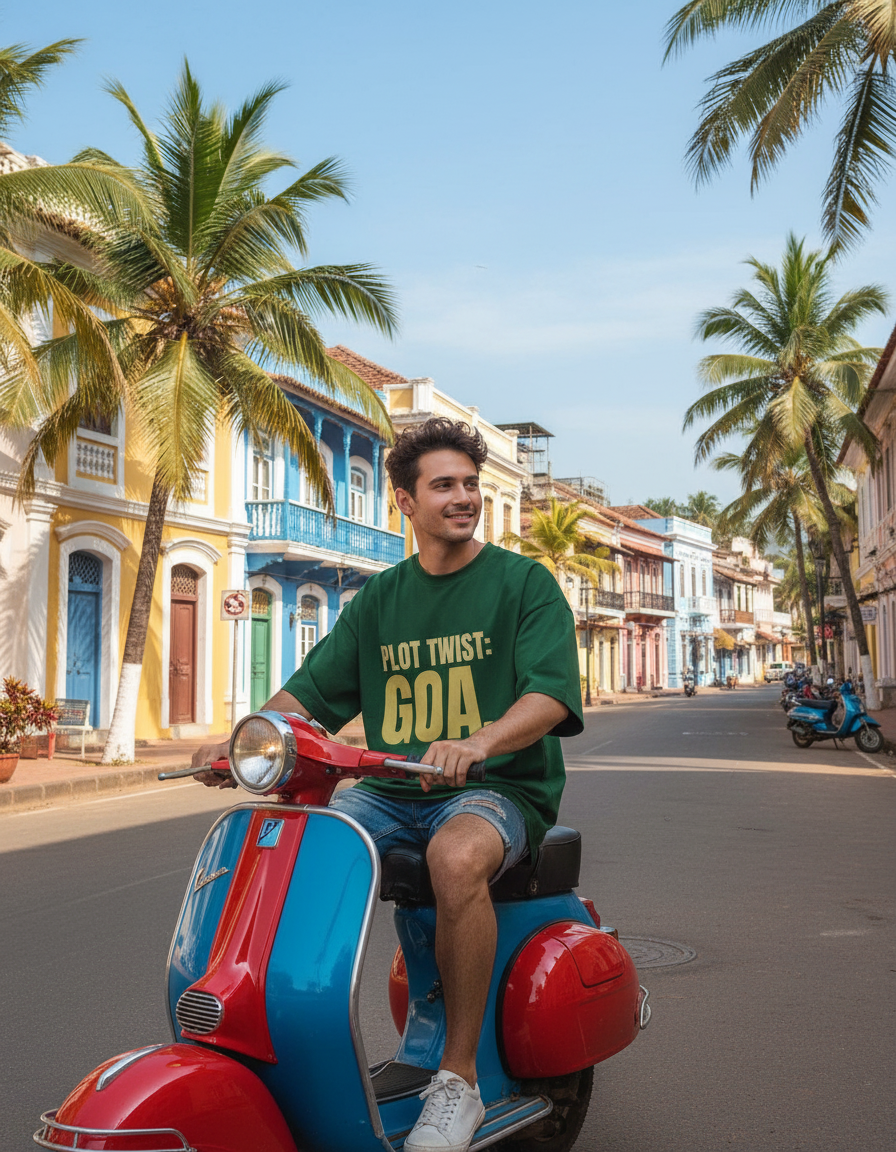 Oversized Tee | Plot Twist Goa - Travel Apparel - Khojo Store