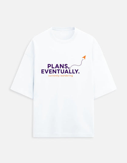 Plans, Eventually Oversized Terry Tee – Funny Travel T-Shirt | Khojo - Travel Apparel - Khojo Store