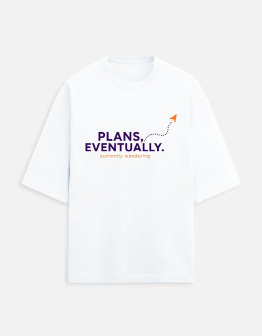 Plans, Eventually Oversized Terry Tee – Funny Travel T-Shirt | Khojo - Travel Apparel - Khojo Store