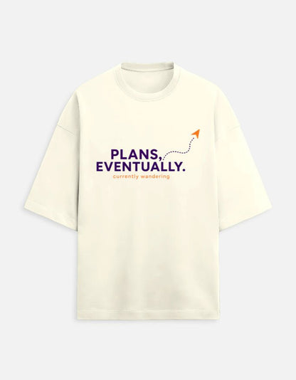 Plans, Eventually Oversized Terry Tee – Funny Travel T-Shirt | Khojo - Travel Apparel - Khojo Store