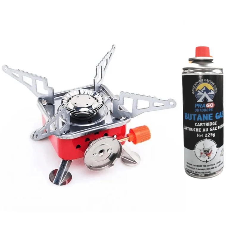 PORTABLE GAS STOVE WITH BUTANE CYLINDER - Camping Gear - Khojo Store