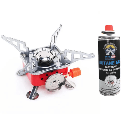 PORTABLE GAS STOVE WITH BUTANE CYLINDER - Camping Gear - Khojo Store