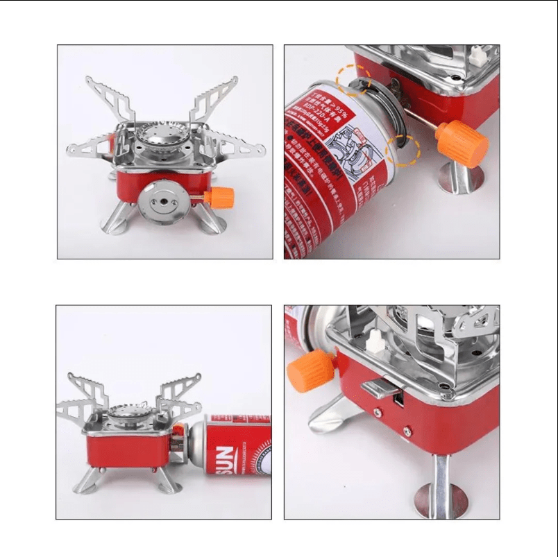 PORTABLE GAS STOVE WITH BUTANE CYLINDER - Camping Gear - Khojo Store