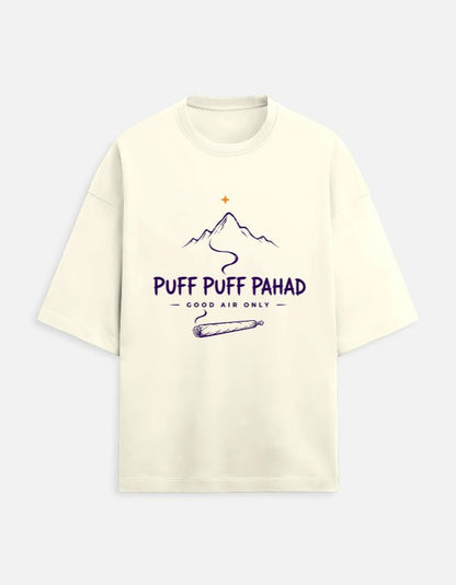 Puff Puff Pahad Oversized Tee | Khojo - Travel Apparel - Khojo Store