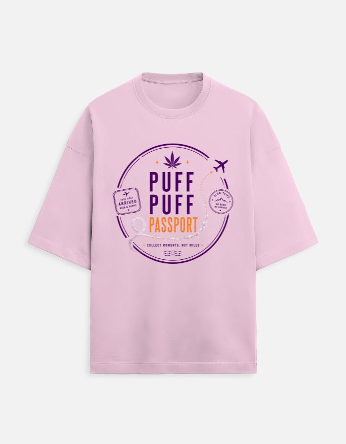 Puff. Puff. Passport. Oversized Terry Tee for Travellers | Khojo - Travel Apparel - Khojo Store