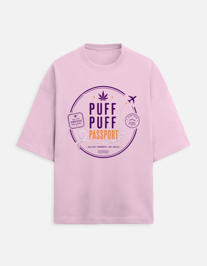 Puff. Puff. Passport. Oversized Terry Tee for Travellers | Khojo - Travel Apparel - Khojo Store