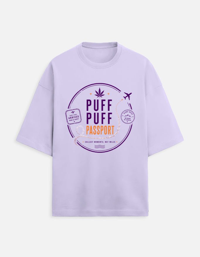 Puff. Puff. Passport. Oversized Terry Tee for Travellers | Khojo - Travel Apparel - Khojo Store
