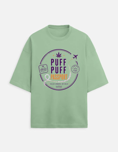 Puff. Puff. Passport. Oversized Terry Tee for Travellers | Khojo - Travel Apparel - Khojo Store
