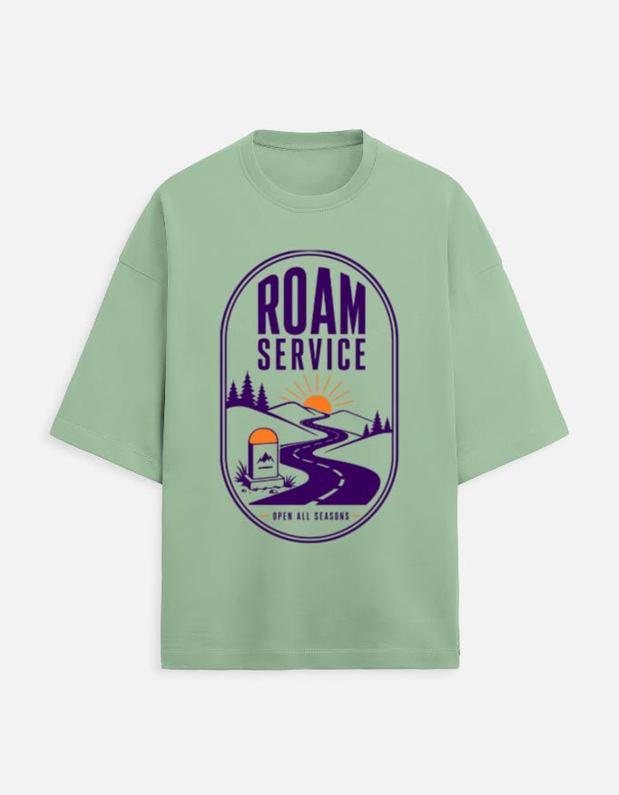 Roam Service Oversized Travel Tee | Khojo - Travel T-Shirts - Khojo Store
