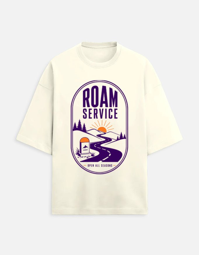 Roam Service Oversized Travel Tee | Khojo - Travel T-Shirts - Khojo Store
