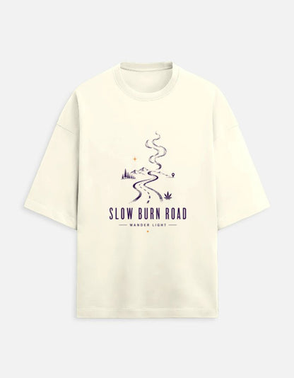 Slow Burn Road Oversized Tee | Khojo - Travel Apparel - Khojo Store