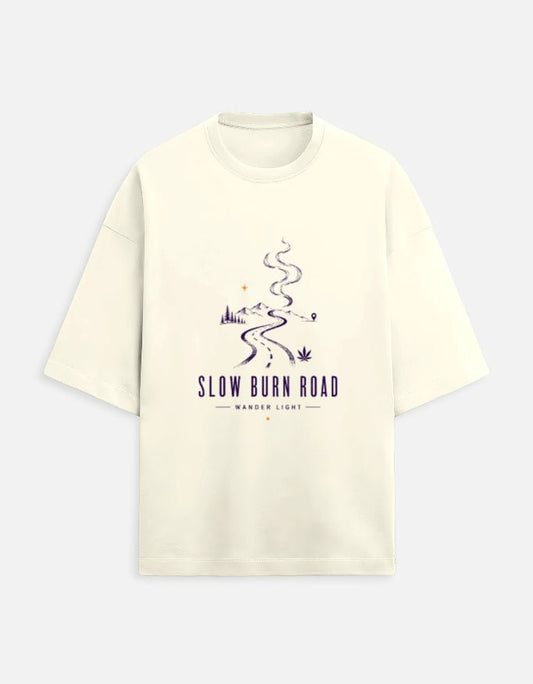Slow Burn Road Oversized Tee | Khojo - Travel Apparel - Khojo Store