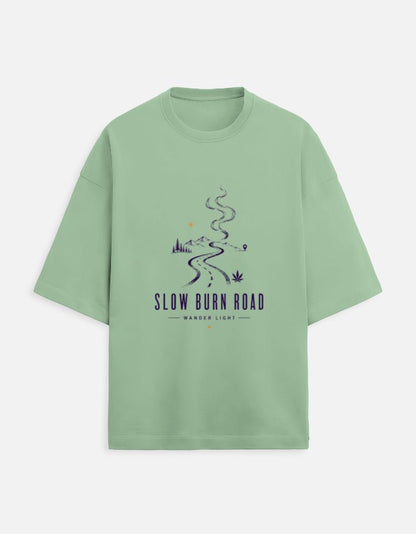 Slow Burn Road Oversized Tee | Khojo - Travel Apparel - Khojo Store