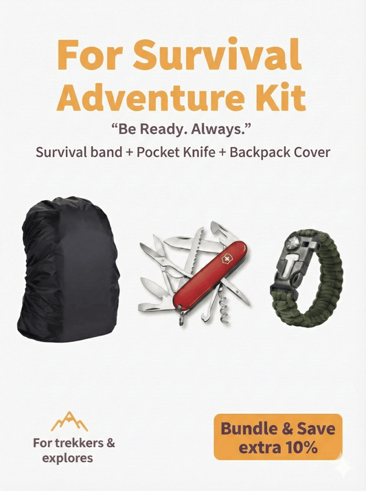 Survival adventure bundle kit for trekkers in India by Khojo