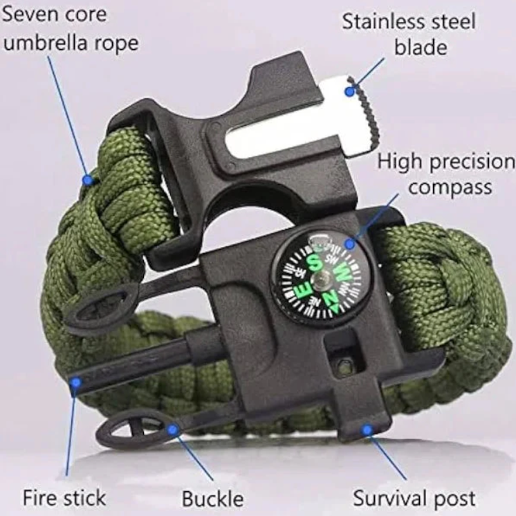 Khojo Survival Bracelet Arm Band – Detail Close-Up | paracord survival bracelet India
