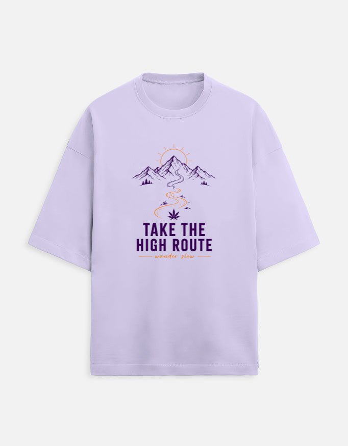 Take the High Road Oversized Terry Tee for Mountain Travel | Khojo - Travel Apparel - Khojo Store
