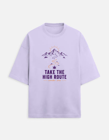 Take the High Road Oversized Terry Tee for Mountain Travel | Khojo - Travel Apparel - Khojo Store