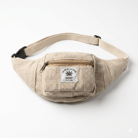The Organiser — 4 Zipper Hemp Pithu + Waist Bag | Khojo - Hemp Bags - Khojo Store