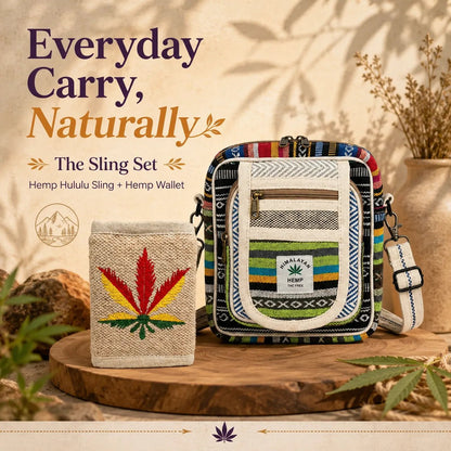 The Sling Set — Hemp Hululu Sling + Hemp Wallet - Hemp Bags - Khojo Store