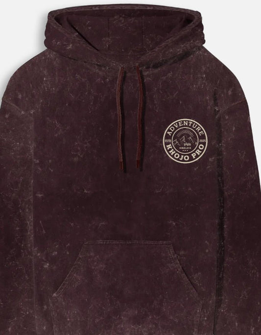 Travel Acid Wash Hoodie | One Ticket & Thousand Stories - Travel Apparel - Khojo Store