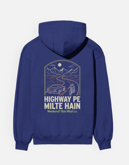 Travel Hoodie | Highway Pe Milte Hain - Travel Apparel - Khojo Store