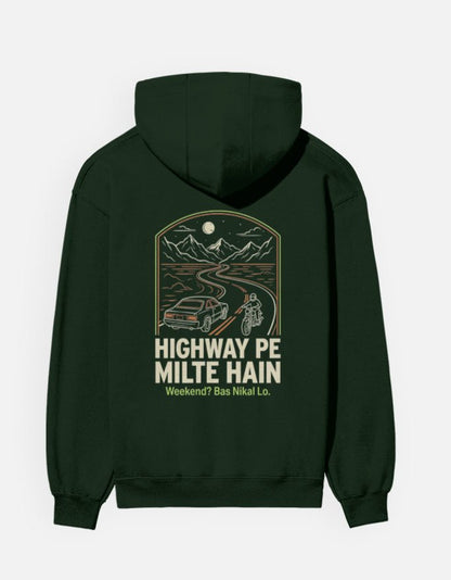 Travel Hoodie | Highway Pe Milte Hain - Travel Apparel - Khojo Store