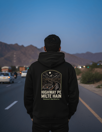 Travel Hoodie | Highway Pe Milte Hain - Travel Apparel - Khojo Store