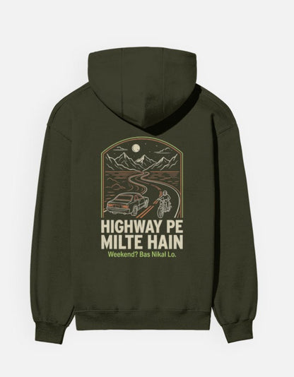 Travel Hoodie | Highway Pe Milte Hain - Travel Apparel - Khojo Store