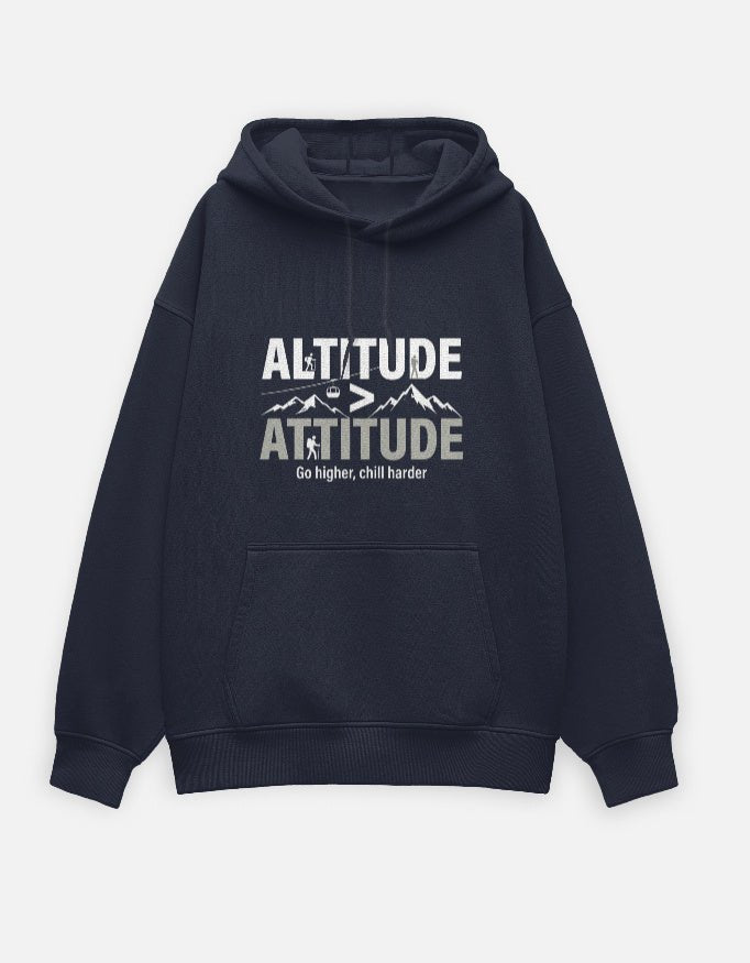 Travel Hoodie Oversized Fit | Altitude > Attitude - Travel Apparel - Khojo Store