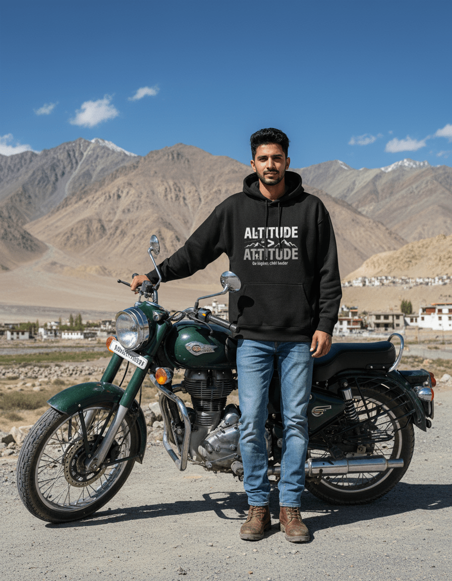 Travel Hoodie Oversized Fit | Altitude > Attitude - Travel Apparel - Khojo Store