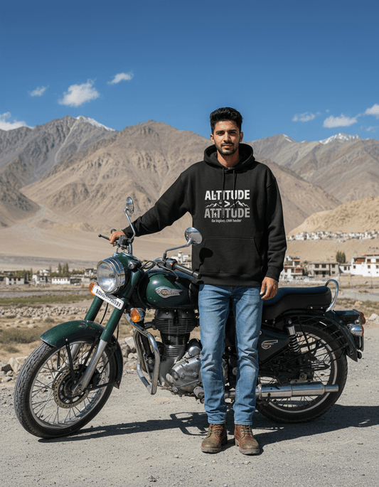 Travel Hoodie Oversized Fit | Altitude > Attitude - Travel Apparel - Khojo Store