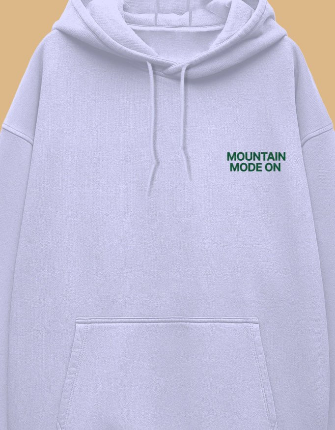 Travel Hoodie Oversized Fit | Mountain Mode On - Travel Apparel - Khojo Store
