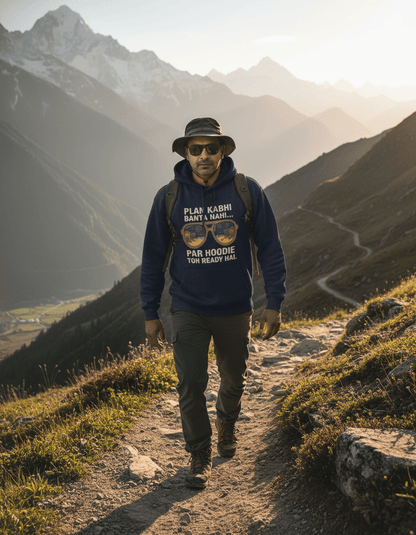 Travel Hoodie Oversized Fit | Plan Kabhi Banta Nahi - Travel Apparel - Khojo Store
