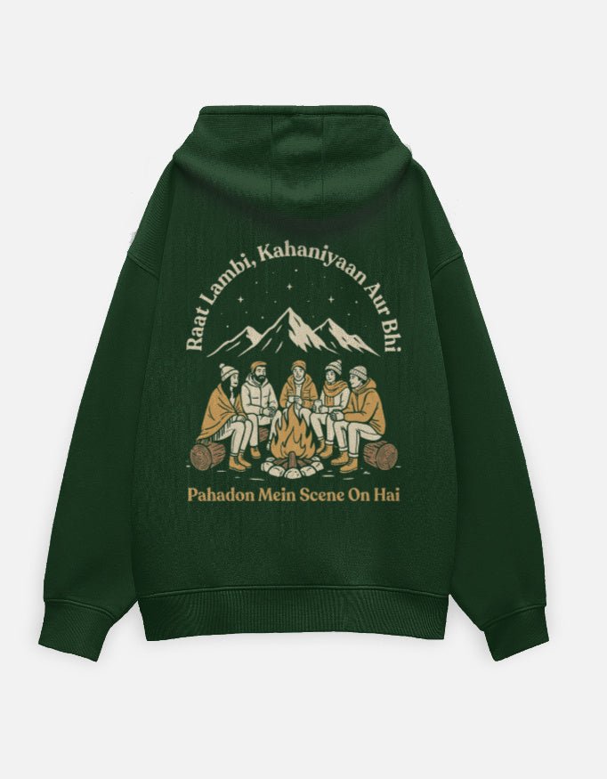Travel Hoodie Oversized Fit | Raat Lambi Kahaniyan Aur Bhi - Travel Apparel - Khojo Store