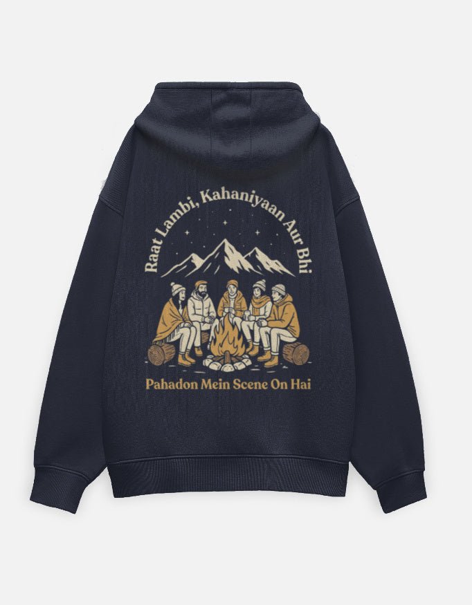 Travel Hoodie Oversized Fit | Raat Lambi Kahaniyan Aur Bhi - Travel Apparel - Khojo Store
