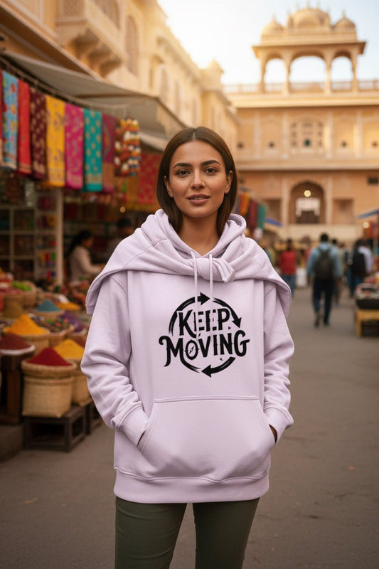 Travel Oversized Hoodie | Keep Moving - Travel Apparel - Khojo Store