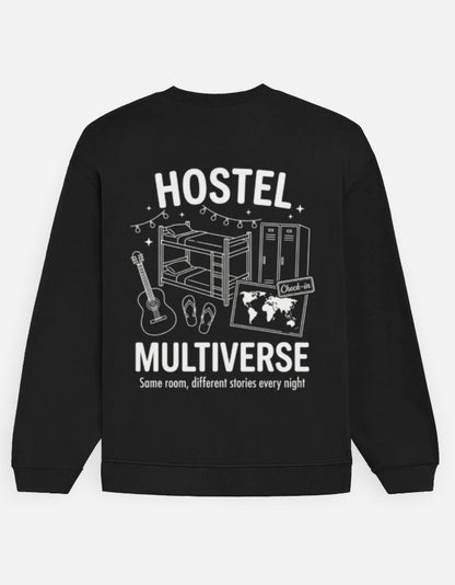 Travel Oversized Sweatshirt | Hostel Multiverse - Travel Apparel - Khojo Store