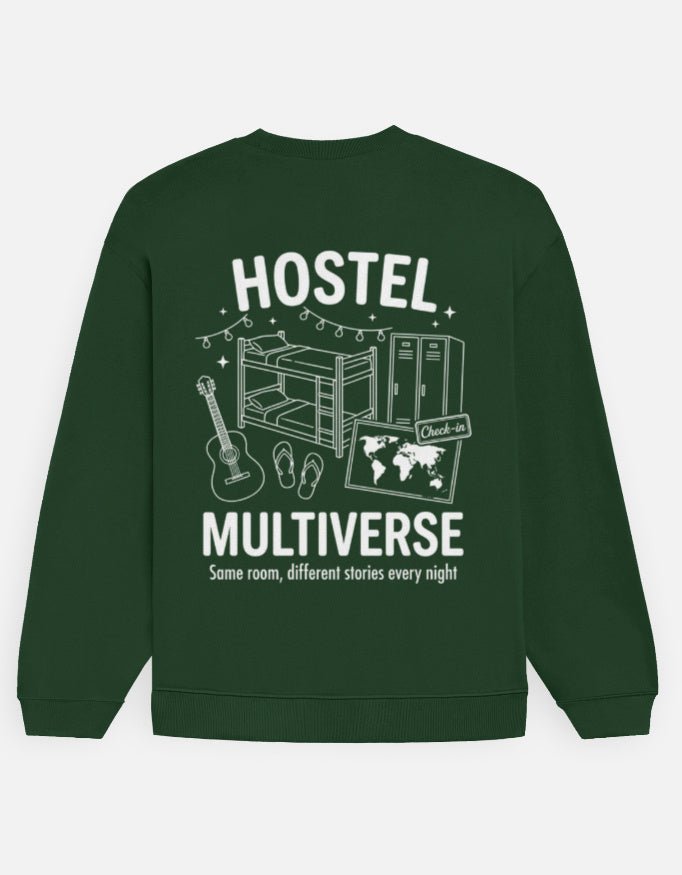 Travel Oversized Sweatshirt | Hostel Multiverse - Travel Apparel - Khojo Store