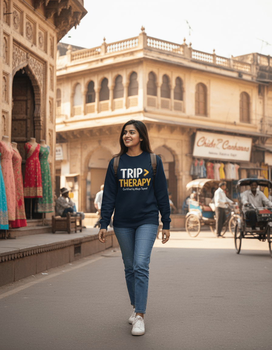 Travel Oversized Sweatshirt | Trip > Therapy - Travel Apparel - Khojo Store