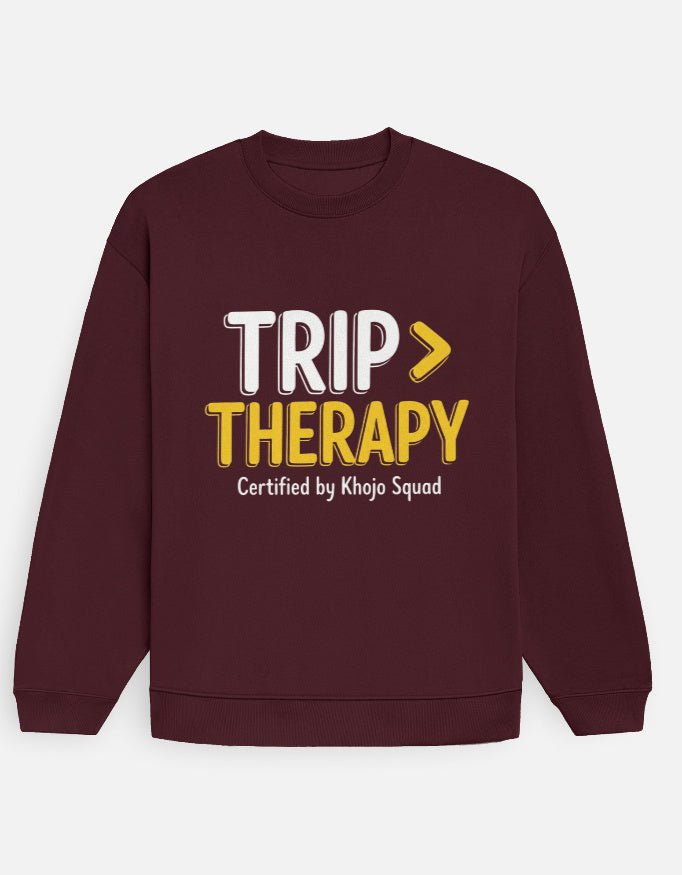 Travel Oversized Sweatshirt | Trip > Therapy - Travel Apparel - Khojo Store