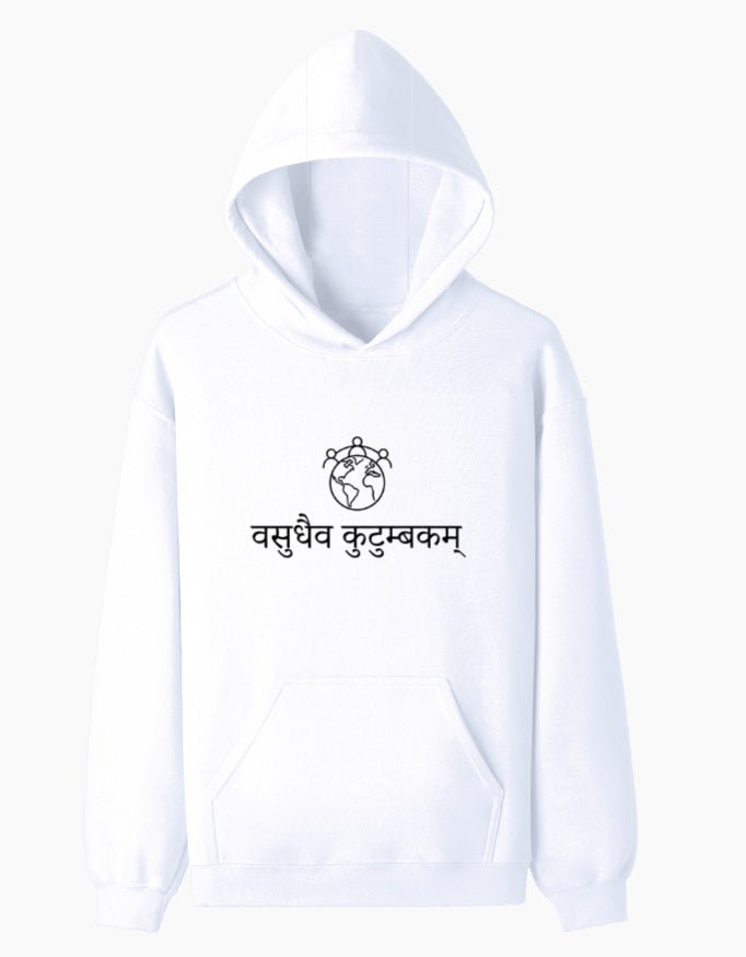 Travel Pullover Hoodie | Vasudhev Kutumbakam - Travel Apparel - Khojo Store