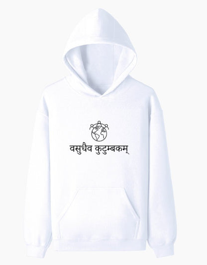 Travel Pullover Hoodie | Vasudhev Kutumbakam - Travel Apparel - Khojo Store