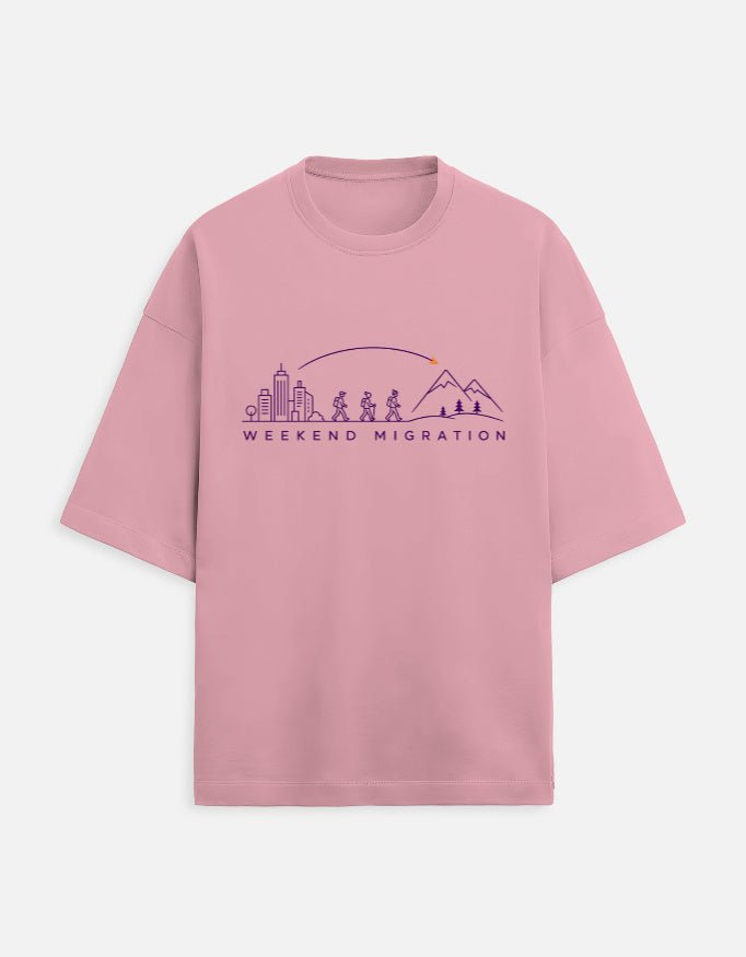 Weekend Migration Oversized Travel Tee | Khojo - Travel T-Shirts - Khojo Store
