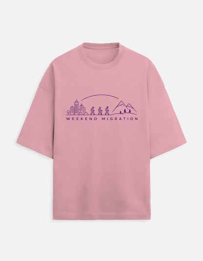 Weekend Migration Oversized Travel Tee | Khojo - Travel T-Shirts - Khojo Store