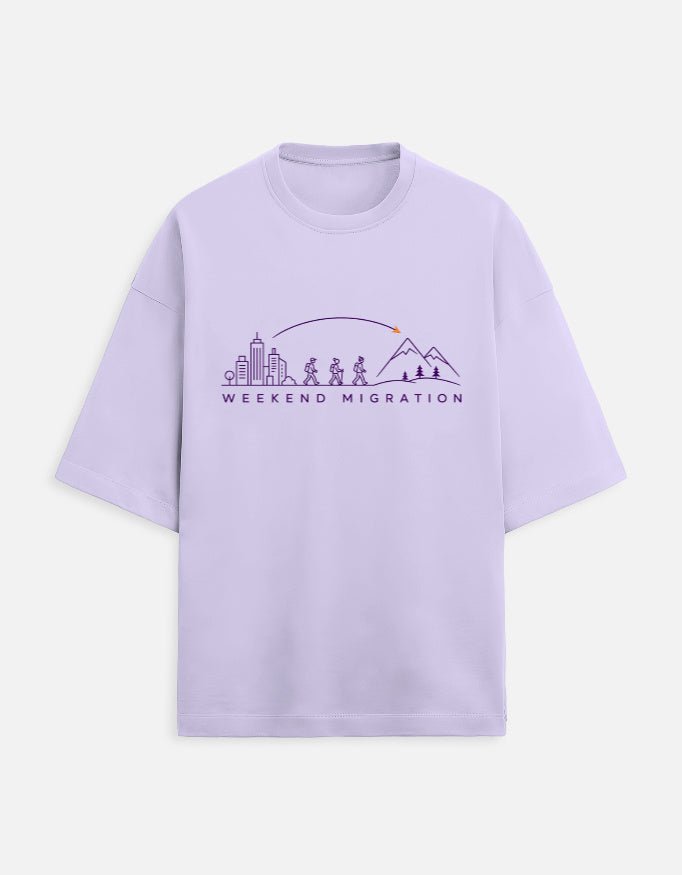 Weekend Migration Oversized Travel Tee | Khojo - Travel T-Shirts - Khojo Store